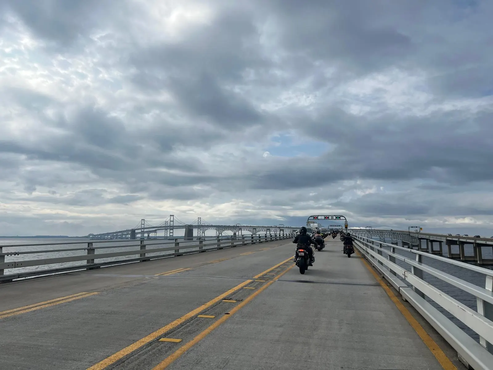 Iron Vanguard riders crossing the Chesapeake Bay Bridge